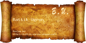 Battik Ugron névjegykártya